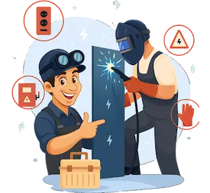 Expert welding service icon