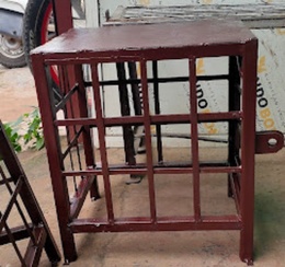 Steel and iron domestic water motor box stand fabrication