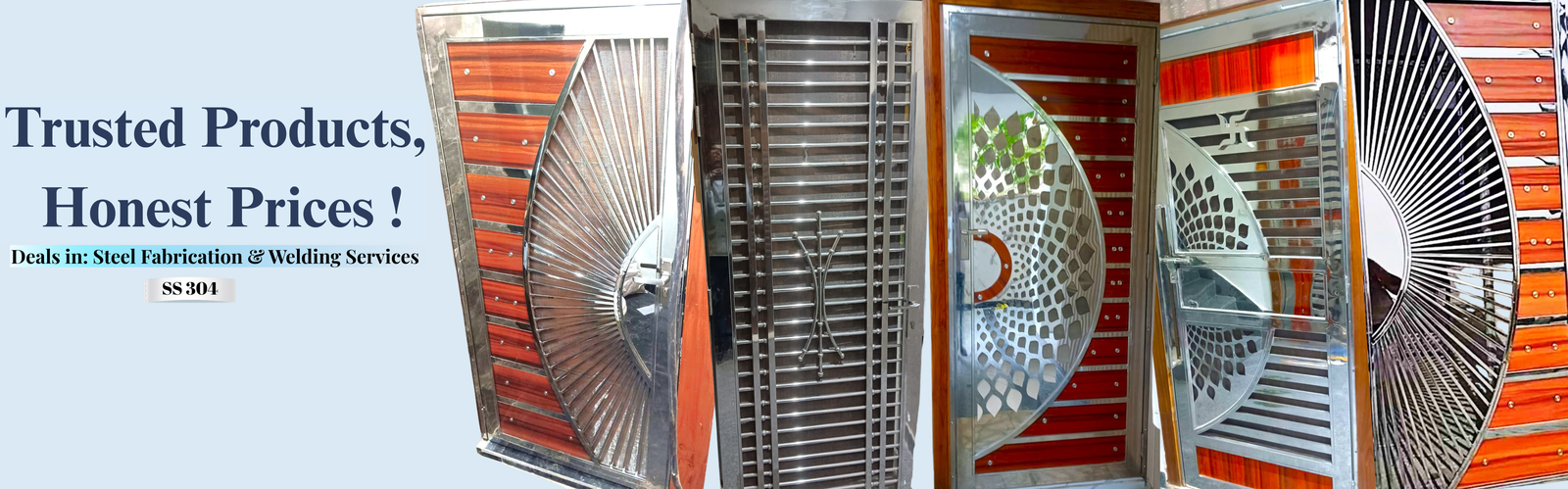 Custom steel gates and grills at a residence